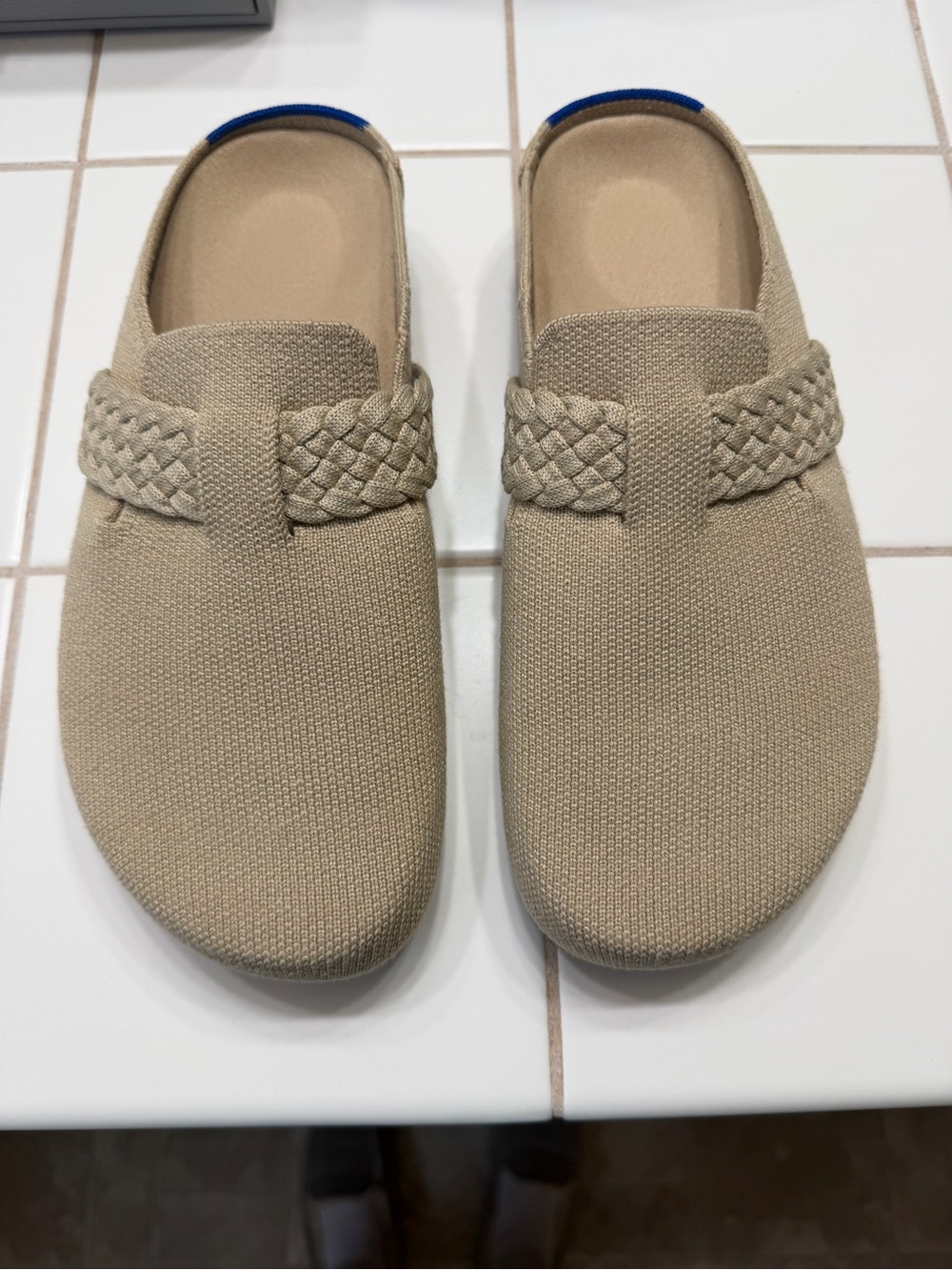 Rothy's Braided Knit Slip-On Mule - Beige
